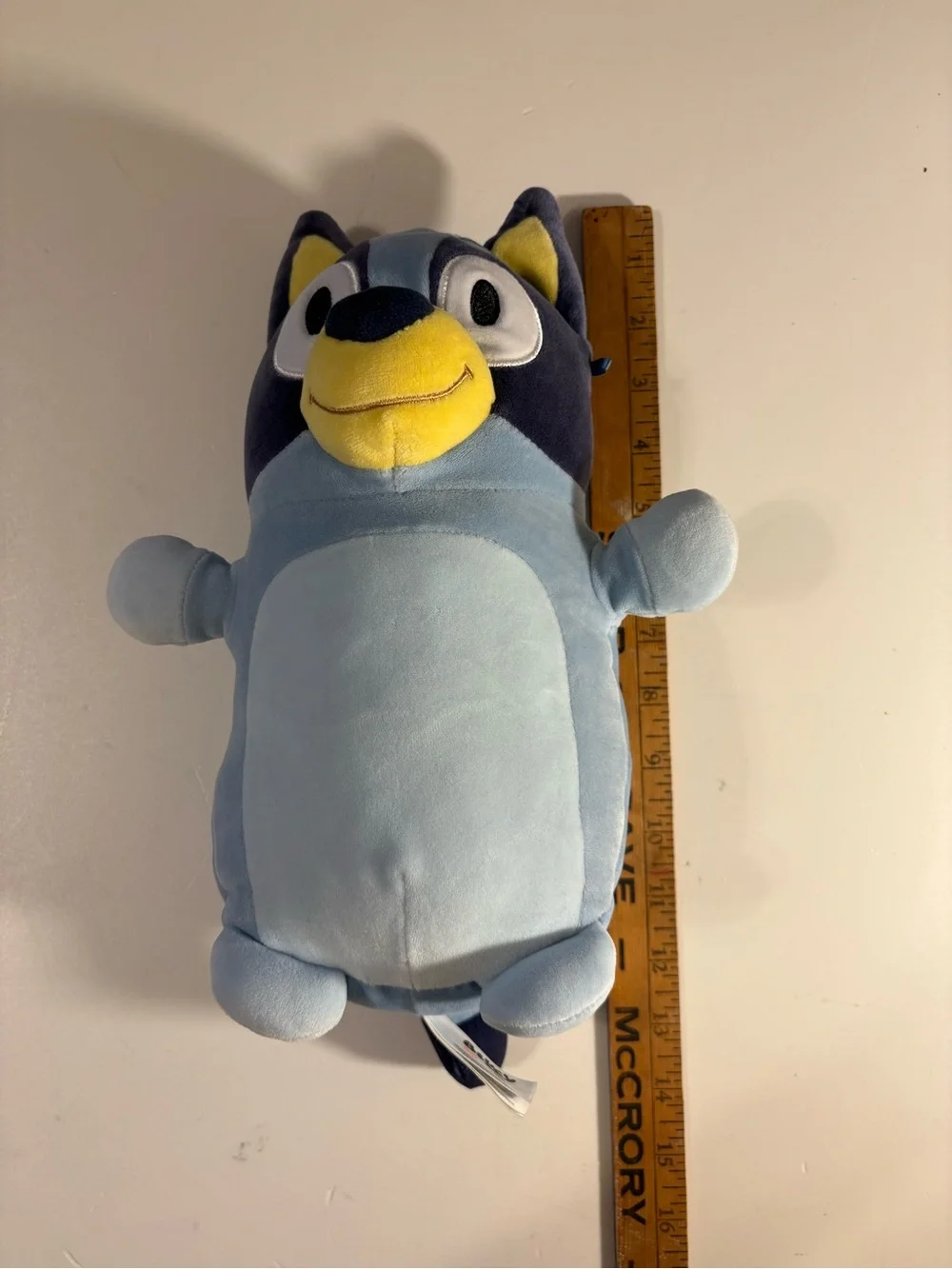 Blue Cartoon Animal Plush Stuffed Toy - Light & Navy Blue with Yellow Face